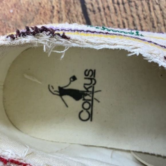 Corkys Rainbow Striped Babalu Canvas Shoes - Picture 8 of 11